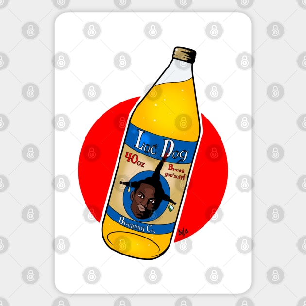 Loc dog funny beer lovers Sticker by DiLoDraws